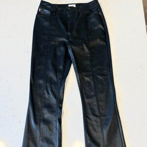 Hudson Slight Flair Faux Leather 5 pocket Pants
